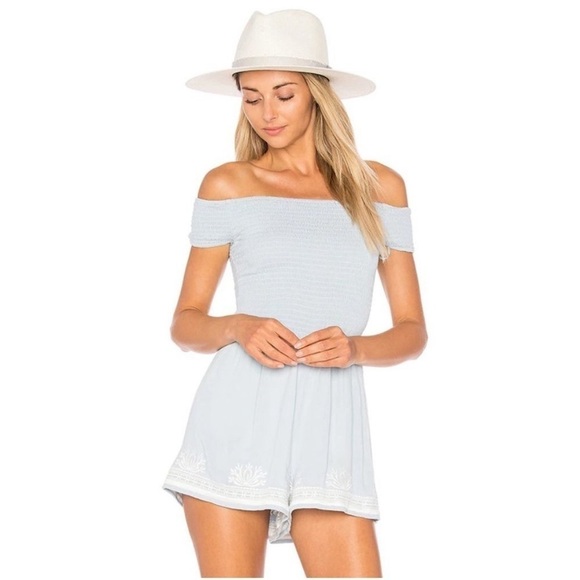 L*SPACE Embroidered Nanette Romper